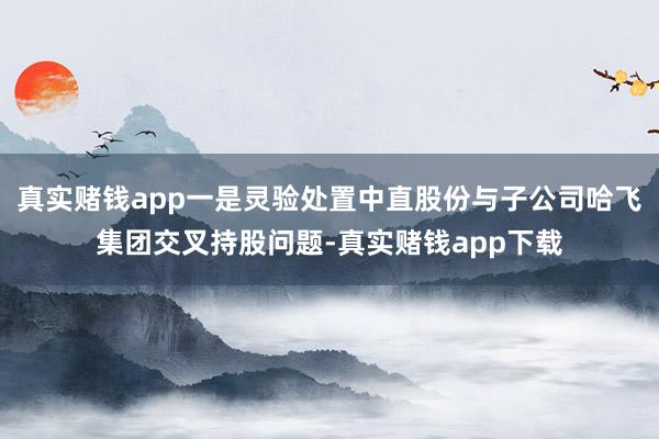 真实赌钱app一是灵验处置中直股份与子公司哈飞集团交叉持股问题-真实赌钱app下载